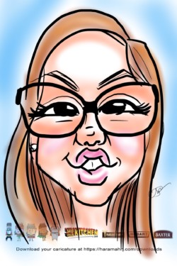 <em>Shelby,</em> 2019. Digital. Digital caricature of a woman