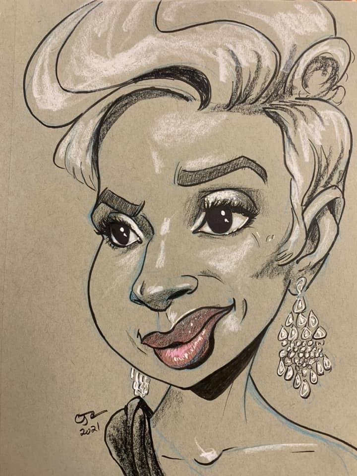 Caricature of Mary J. Blige